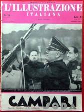 L'Illustrazione Italiana 2 Aprile 1939 Duce Annale dei Fasci Menjou Memel Madrid