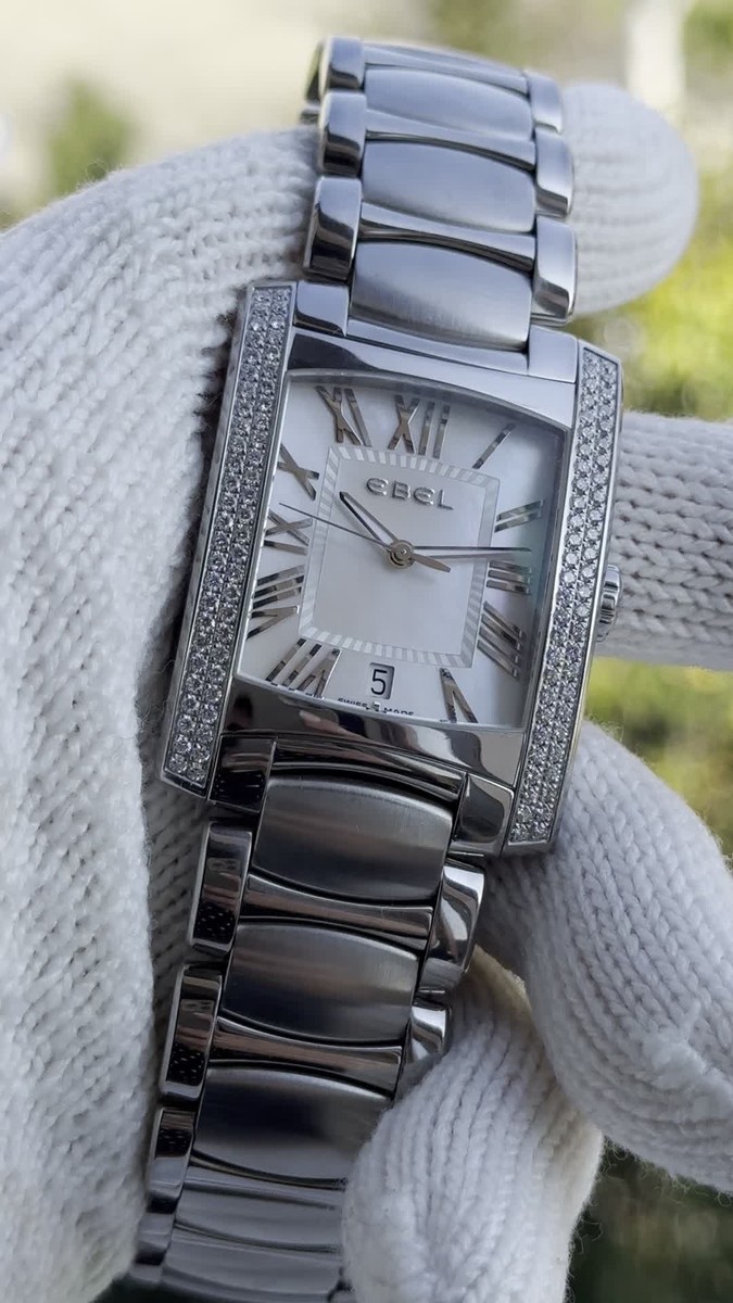 Ebel Brasilia Diamonds & Mother Of Pearl Dial Quartz Mens Swiss