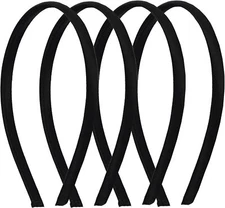 Motique Accessories Thin Headbands for Women Solid Satin 4 Pack