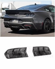 EOS Smoked Tinted Rear Tail Light Trim Bezel Cover Pair For Mustang 24-Up