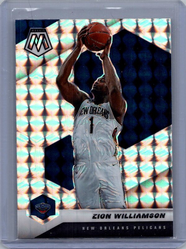 2020-21 Panini Mosaic #49 Zion Williamson Silver