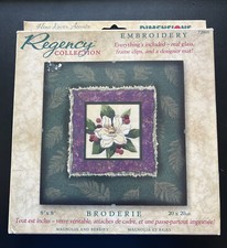 Embroidery Kit Magnolia Berries 8X8 w/glass New Open Box Regency Collection