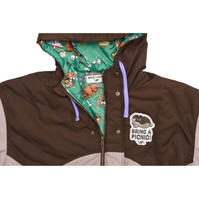Pokemon Outerwear Jacket Bring a picnic Do-oh Brown M L 2 sizes