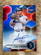 Axel Sanchez 2023 Bowman's Best BLUE REFRACTOR AUTO 1/150 #B23-AS Mariners