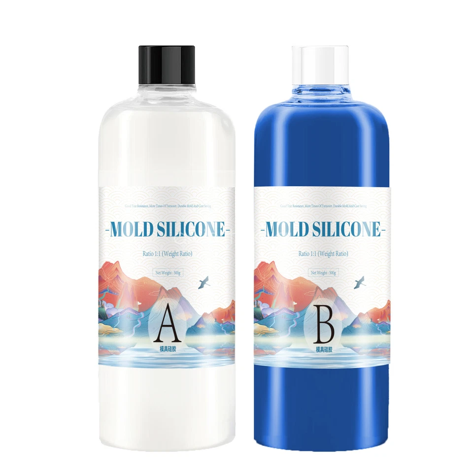 1/2KG Liquid Silicone Rubber Mould Making Kit Condensation-cure Mould Making 15A - image 3 of 4