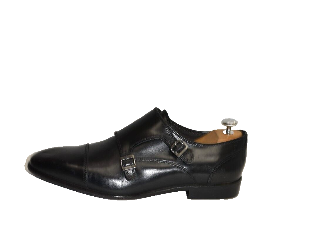New! Bruno Magli Dali Monk Strap Loafer Black Leather Size  display picture 3