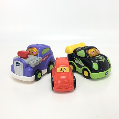 Go! Go! Smart Wheels Black Green Racer Hot Rod Lights Sounds & Mini Car Lot of 3