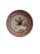 Suzi Skoglund Snowman Collector Plate Joy to the World 2006 Primitive Winter Vtg