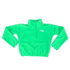 The North Face Glacier 1/4 Snap Pullover Green Kids Size Small long sleeve