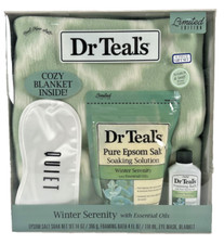Dr Teal's Winter Serenity Limited Edition 4-pc Bath Gift Set With Cozy Blanket