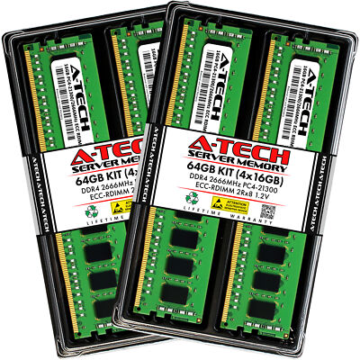 64GB 4x 16GB PC4-2666 RDIMM ASRock Rack ROMED8-2T Memory RAM