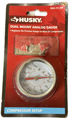 #ad Husky Dual Mount Analog Gauge *Missing Parts* $9.97