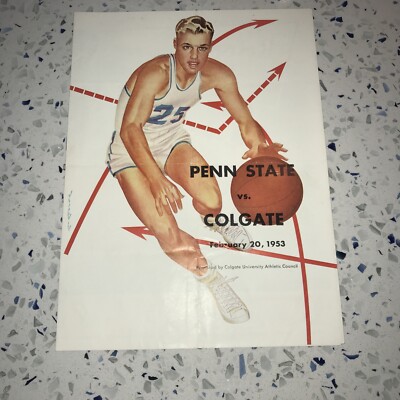 1953 Penn State Versus Colgate basketball program RARE￼￼