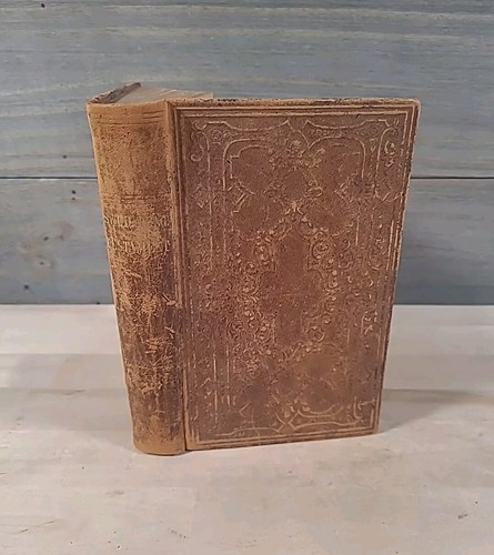 1874 NEW TESTAMENT antique SWEDISH AND ENGLISH leather AMERICAN BIBLE SOCIETY