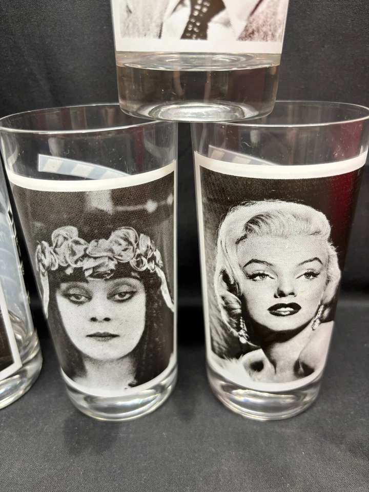 Set of 6 Designs ~ Glass Tumblers "HOLLYWOOD MOVIE CLASSICS" ~ 5 3/4" Tall - Image 4 of 4