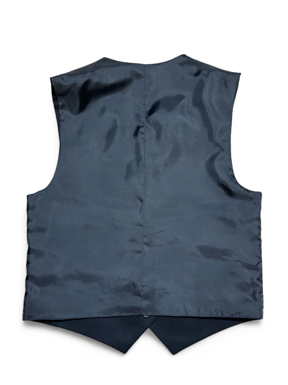 Mens Classic Solid Black Reversible Pin Striped V… - image 3