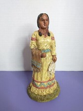 Vintage Native American Woman With Feathers & Blanket
