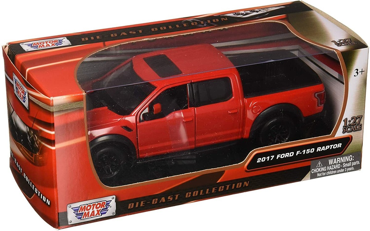 Motormax Ford F150 Raptor Modellauto 1/27 - Blaue Version 2017 Mit öffnenden Türen