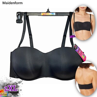 NWD Maidenform 2XL Pure Comfort Strapless Multiway Wireless Bra DM7685 Black