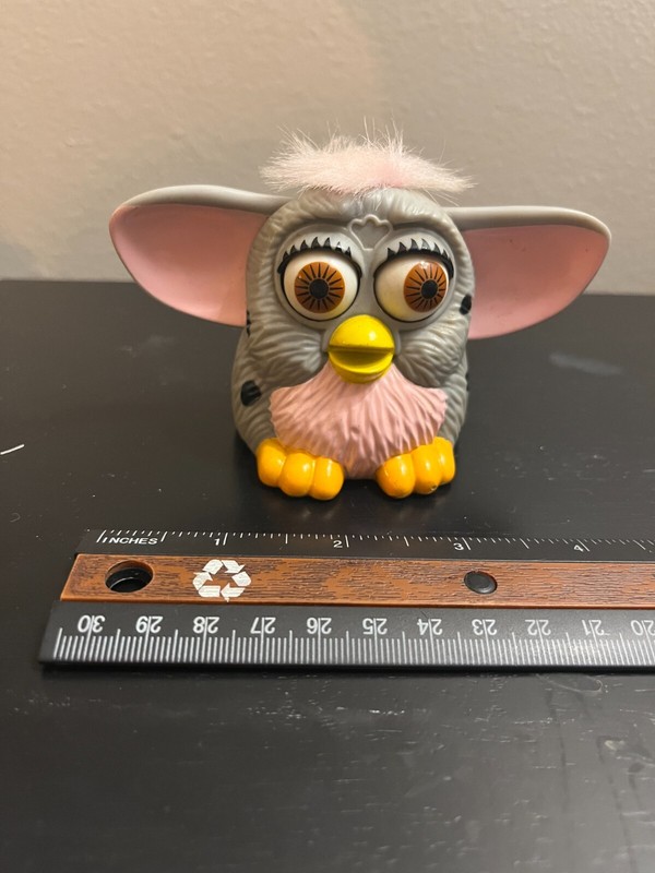 McDonald's Happy Meal Toy Furby Gray and Pink with Pink Hair