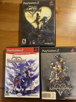 Kingdom Hearts 1, 2, & Re: Chain of Memories PS2 PlayStation 2 Game Bundle Lot