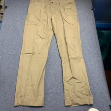 Columbia Sportswear Men's Pants Size 36x32 Khaki Flat Front Slash Pocket Casual
