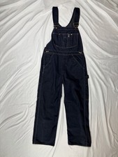 Vintage 60s/70s Sears Overalls Dark Wash Made In USA 33x28