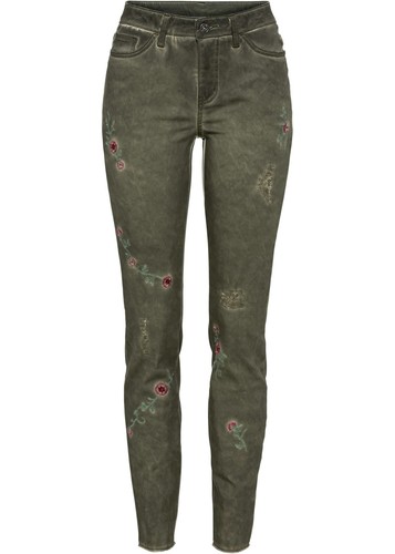 Twillhose in 7/8 Länge Gr. 36 Dunkeloliv Neu Damen Capri-Hose Freizeit-Pants - Bild 1 von 1