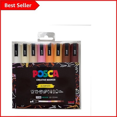 Ausbleichbeständige Multi-Oberflächen-Farbmarker - 8er-Pack für lebendige Kunstkreationen