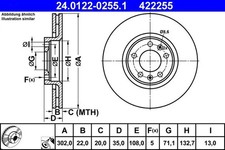 Disque de frein Citroen C6