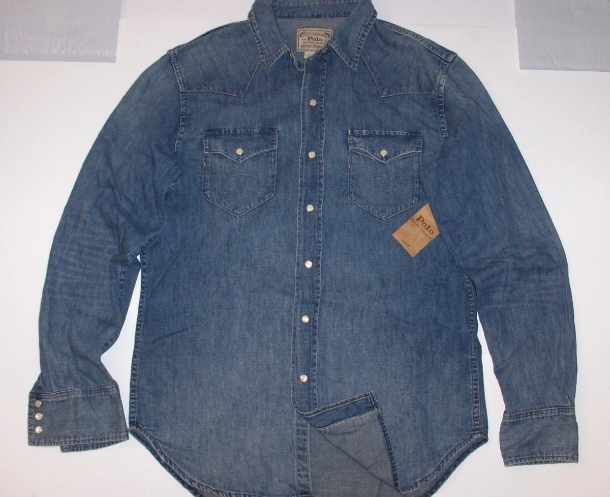 Polo Ralph Lauren Denim Western Casual Button-Down Shirts for Men