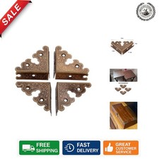 4Pcs Retro Decorative Zinc Alloy Corner Protectors - Antique Bronze