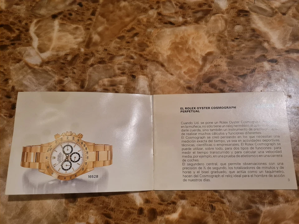 Rolex Cosmograph Daytona ручной буклет испанский 1991 ссылка: 596.14 Sp-2-4.1991 - Изображение 2 из 4