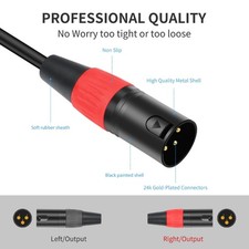 USB to Double 3Pin Male Sound Cable Power Amplifiers Cable Professional for PC