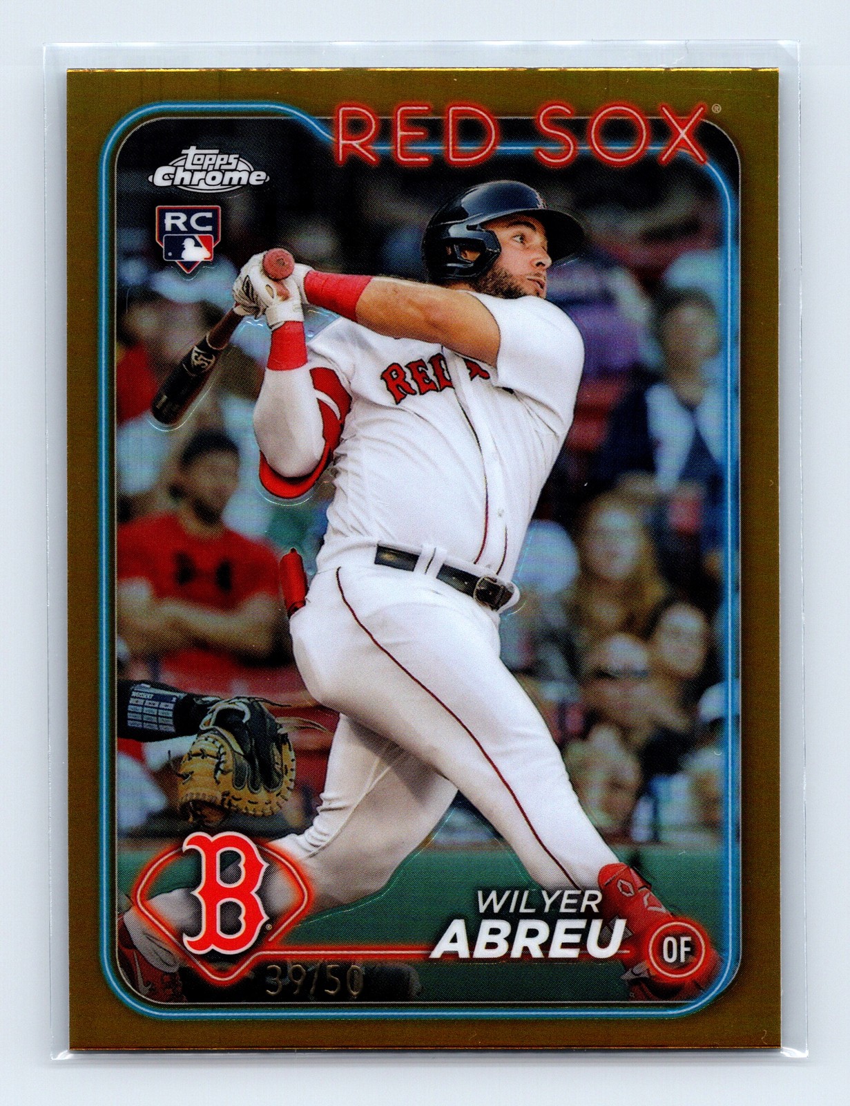 2024 Topps Chrome #165 Wilyer Abreu Gold Refractor #/50 Rookie