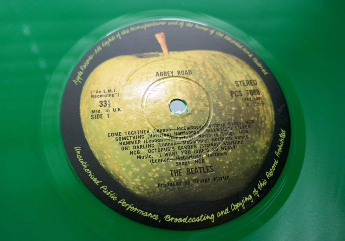THE BEATLES UK EXPORT LP ' ABBEY ROAD ' GREEN VINYL - 1978 WITH