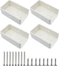 Aiwaiufu 2  x 3.5  Vinyl Fence Brackets, Slotted Handrail Bracket Kit White