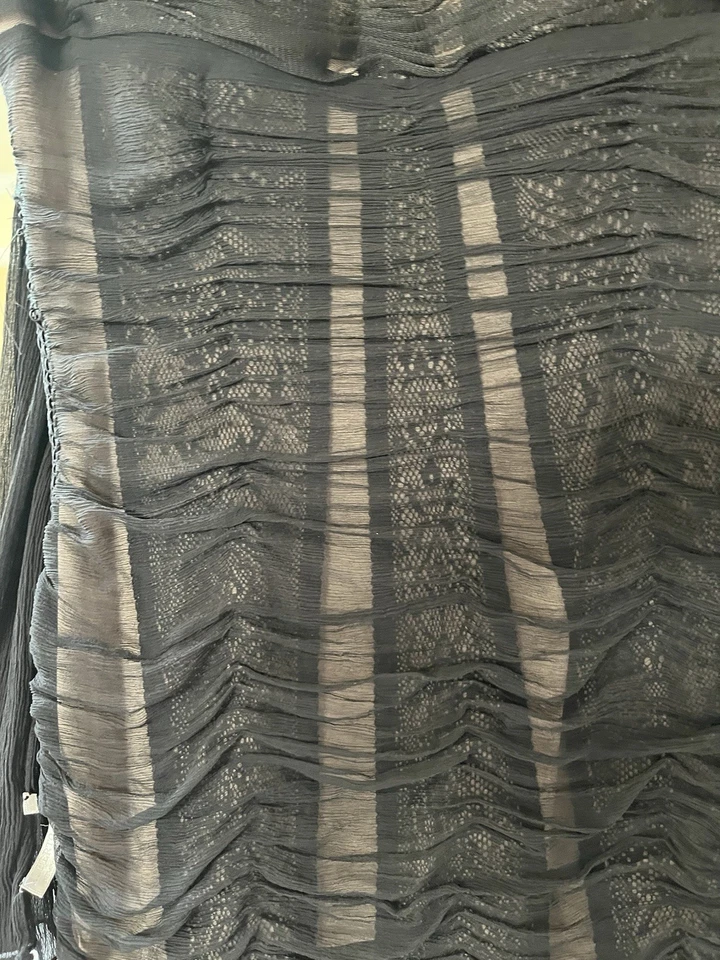 Alberto Makali вечера черный шелк рюш коктейльное платье с шелковой шалью - Изображение 4 из 4