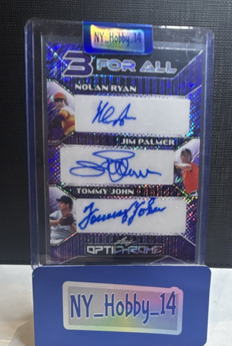 遊戯王 champ hobby League Blue ホビーリーグ　95枚 Leaf 2025 Optichrome 3 For All Autograph 1/1 Nolan Ryan Jim Palmer