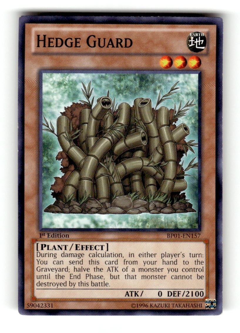 Hedge Guard BP01-EN157 YuGiOh Battle Pack: Epic Dawn trading card — raw and PSA graded price guide
