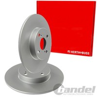 2X Herth+Buss Bremsscheiben 266Mm Voll Hinten Passend FÜR Toyota Corolla