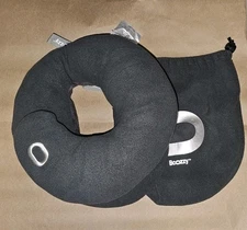 XL - BCOZZY Neck Pillow for Travel Double Support Head Neck W Tote Gray
