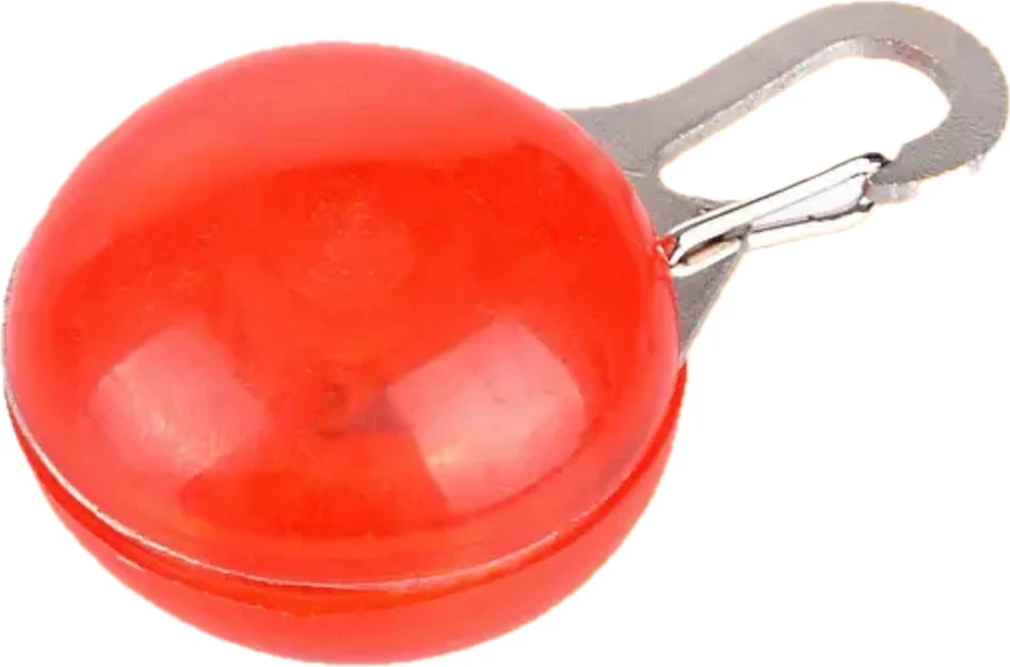 Etiqueta colgante de luz brillante de seguridad nocturna LED con clip para perros - roja Foto 3 de 4