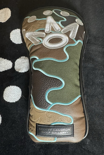 SCOTTY CAMERON Gallery CAMO Tour CROWN Hybrid HEADCOVER "Brown/Green/TIFFANY