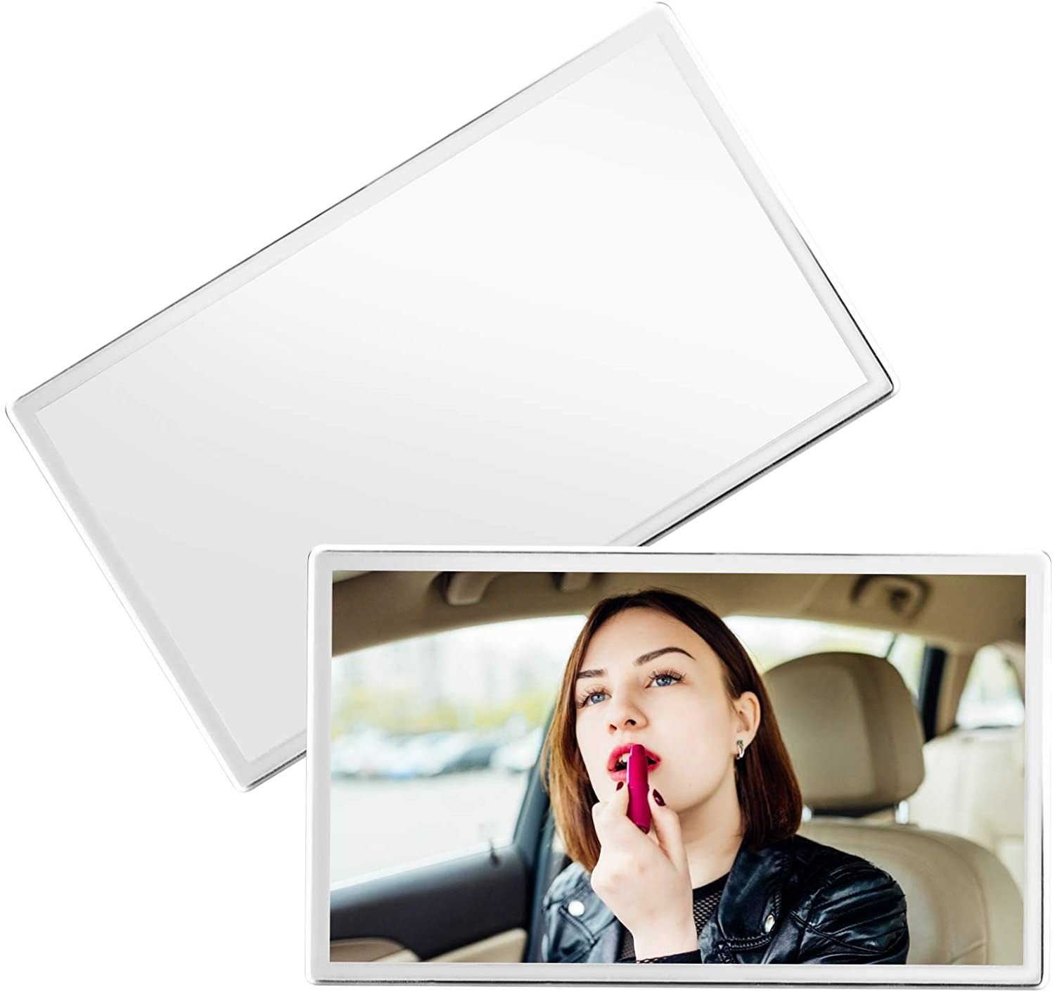 1 Pcs Car Vanity Mirror Car Cosmetic Mirror Auto Sun Shading Visor Mirrors Unive