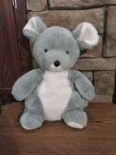 Hyman Products Vtg Gray White Stuffed Animal Plush Large 18 Inch