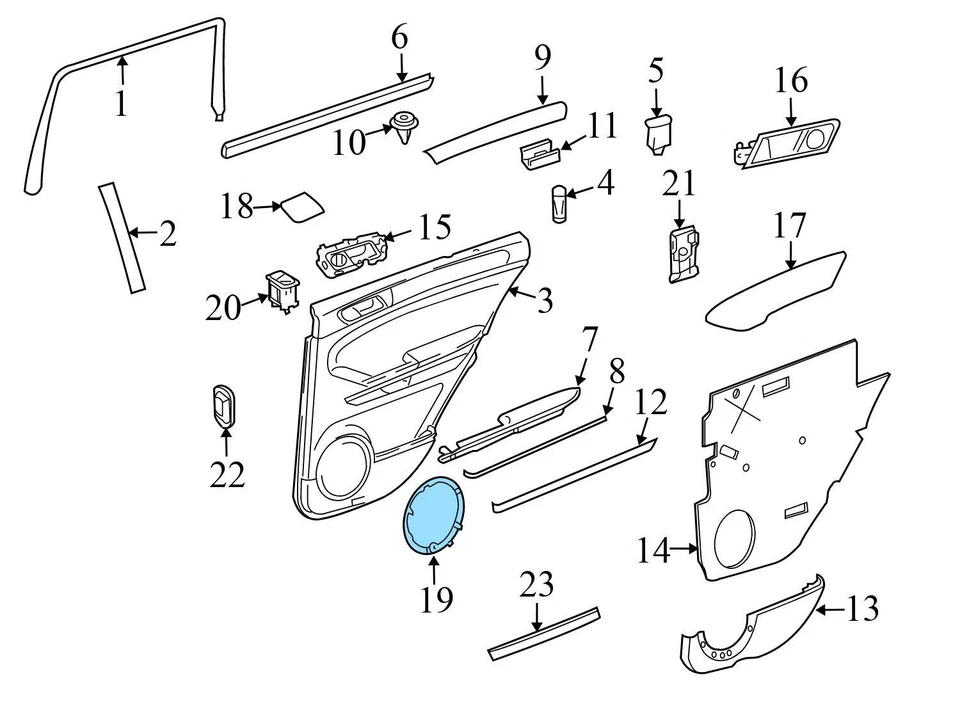 Mercedes-Benz R320 2007-2008 - Interruptor de ventana eléctrica 2518200510 Foto 3 de 4