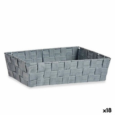 Mehrzweckkorb Kipit Grau Polyester Stoff Geflochten 3,8 L [18 Stück]