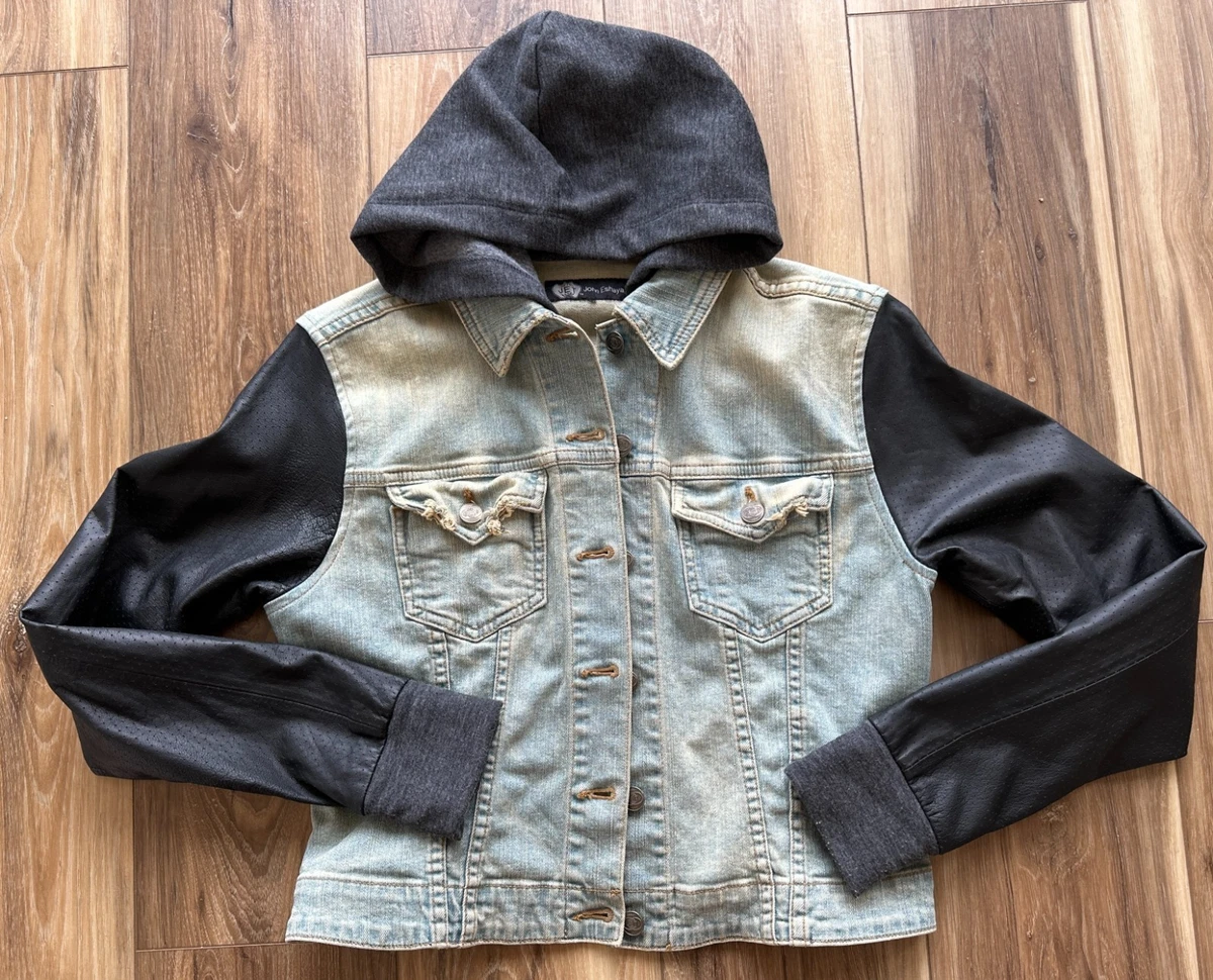 Preços baixos em Jaqueta Jeans Mangas de Couro | eBay