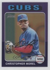 2024 Topps Heritage Hot Box Chrome Purple Refractor Christopher Morel #316 0x4h